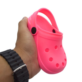 Babuche Infantil Pink Fluorescente – Leve, Seguro e Divertido