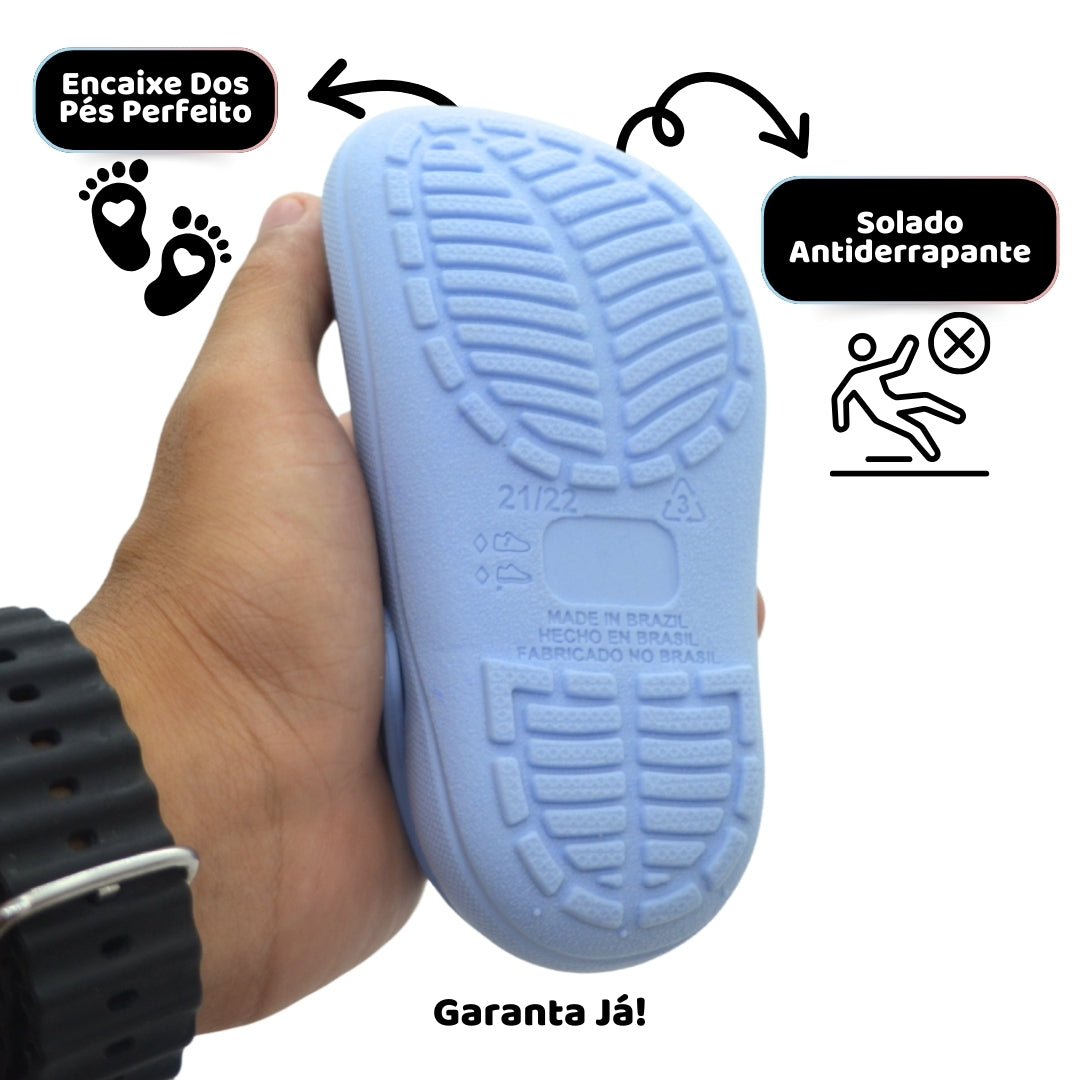 Babuche Infantil Azul Bebê – Leve, Seguro e Divertido