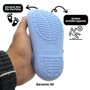 Babuche Infantil Azul Bebê – Leve, Seguro e Divertido