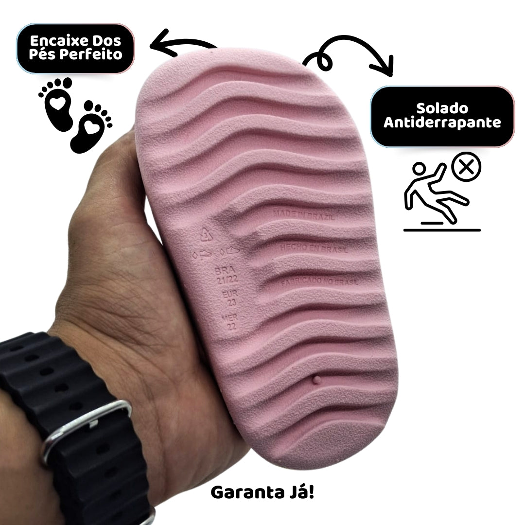 Chinelo Nuvem Rosa Bebê – Conforto e Leveza para Todos os Momentos