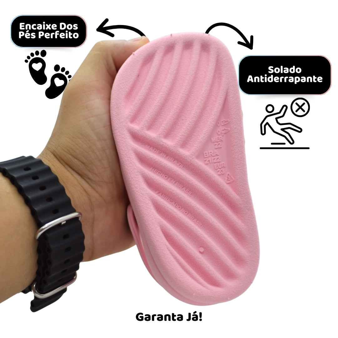 Papete Infantil Rosa Bebê – Leve, Confortável e Antiderrapante para o Dia a Dia