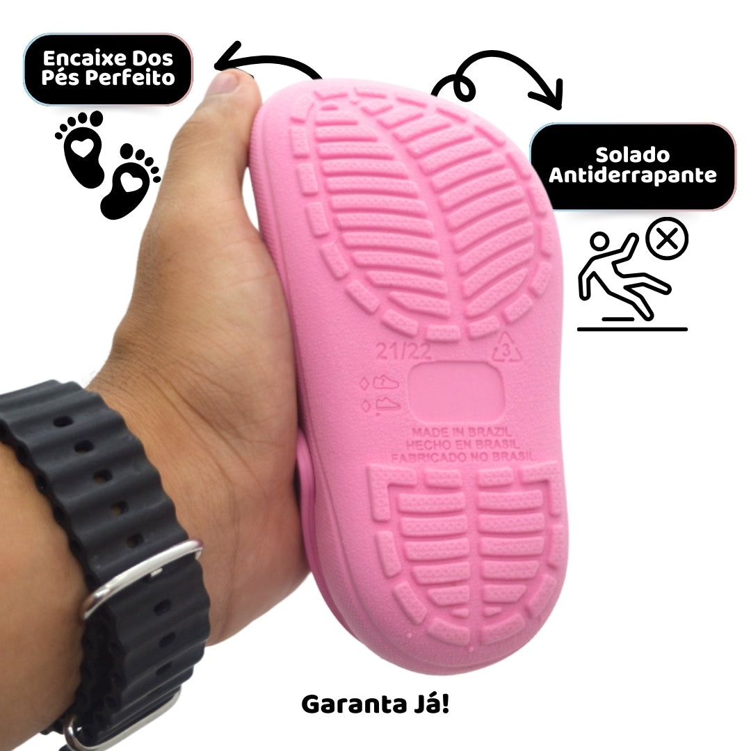 Babuche Infantil Rosa Chiclete – Leve, Seguro e Divertido