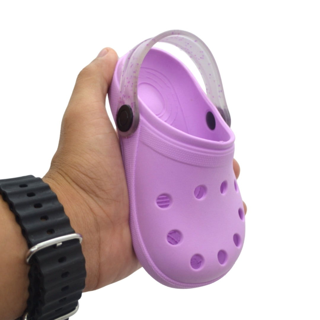 Babuche Infantil Lilás – Leve, Seguro e Divertido