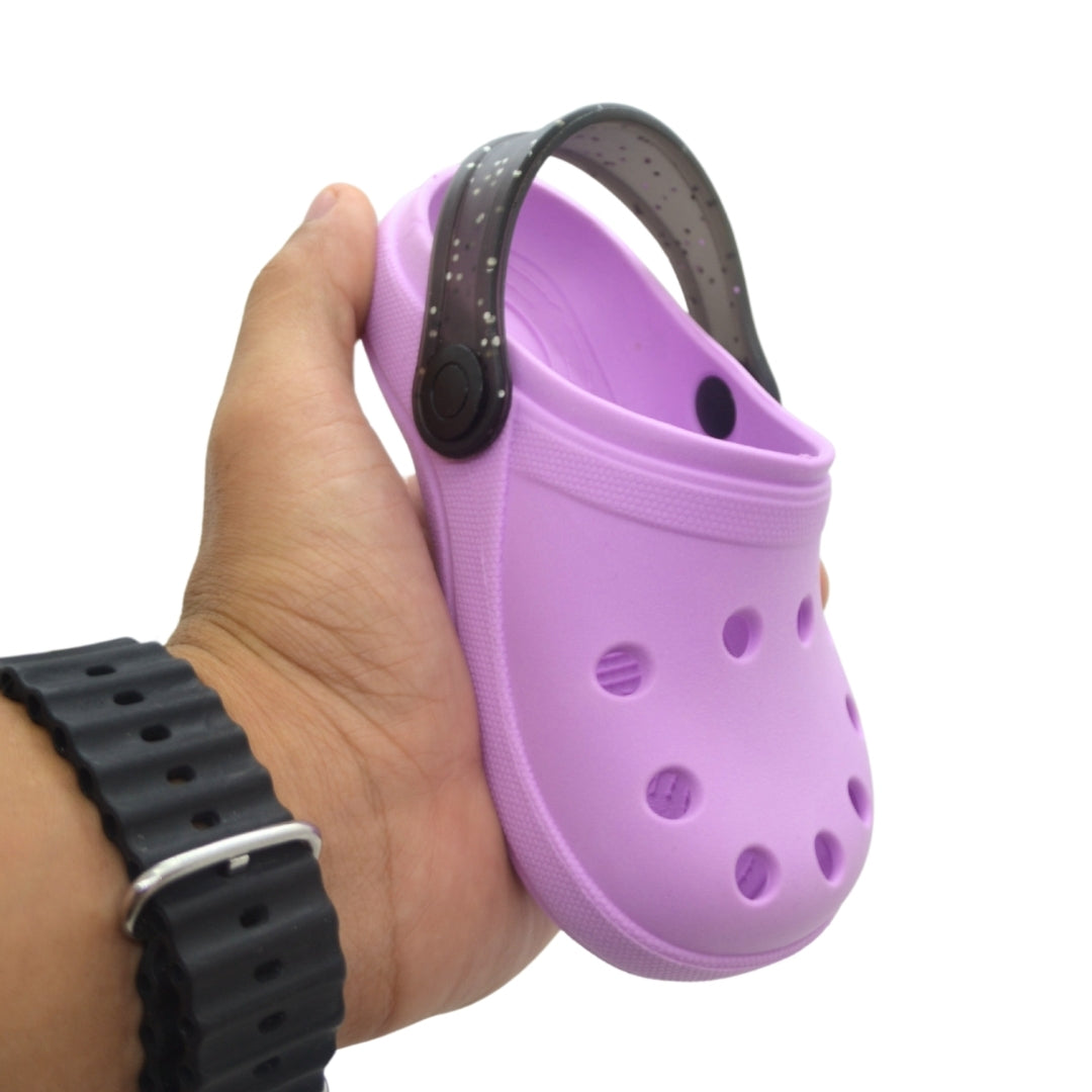 Babuche Infantil Lilás – Leve, Seguro e Divertido